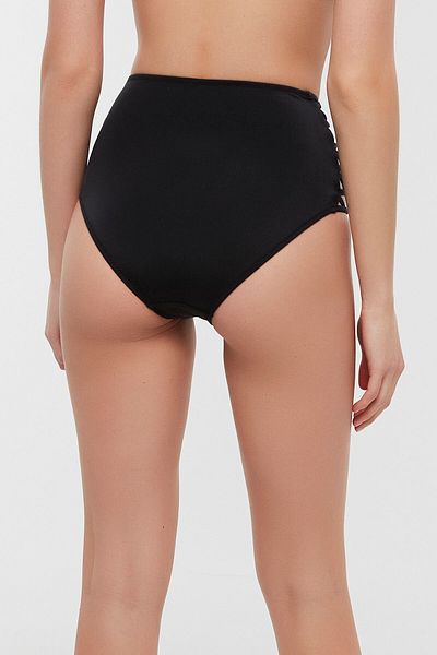 Penti Pantaloni de bikini negri pentru femei cu talie înaltă