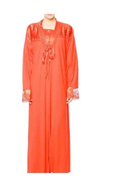 Nurteks Women's Maternity Dressing Gown Nightgown Set Red S