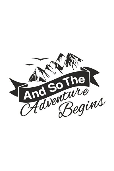 Sticker Fabrikası ملصق Adventure Begins مقاس 14x9 سم 00084