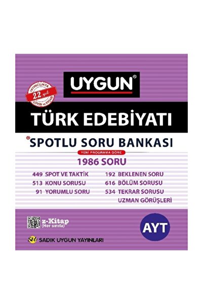 Sadık Uygun Yayınları LYS- (AYT) Türk Edebiyatı Spotlu Soru Bankası