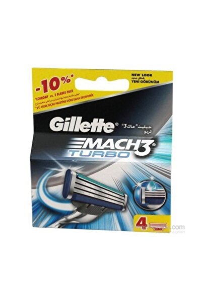 Gillette Mach3 Turbo 4'lü Tıraş Bıçağı