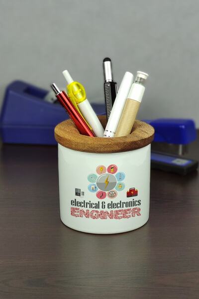 Hediyelen حامل أقلام سيراميك مهندس كهربائي وإلكتروني
