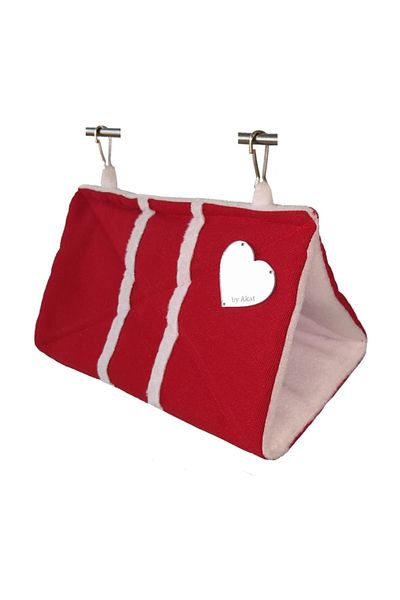 Akat Cosy Red and White Fanatik - Budgie and Sleeping Hammock