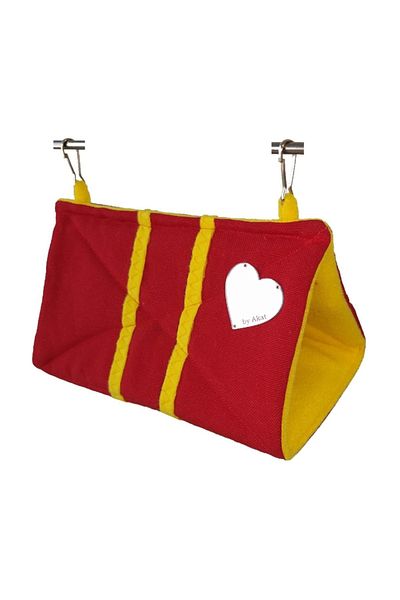 Akat Cosy Yellow Red Fanatic Budgie Sleeping Hammock