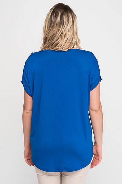 Şans Plus Size Blouse - Navy blue - Regular fit