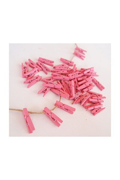 ELBA Mandal Ahşap Minik Pembe Pakette 100 Adet
