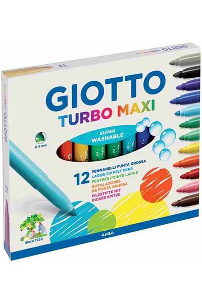 Giotto Gıotto Turbo Maxi Felted Pen - 12 Colors 454000