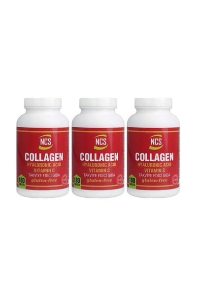 NCS Hydrolyzed Collagen 180 Tablet Hyaluronic Acid Vit C X 3 Pieces