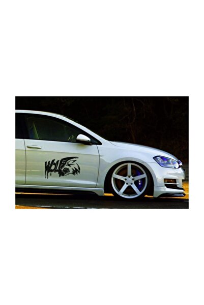TSC Wolf Yan Kapı Kurt Sticker Araba Stickerı Yapıştırma