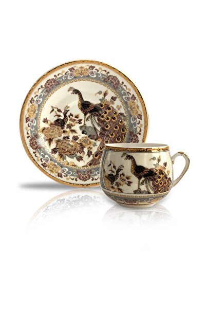 Kosova GEYŞA TOMBUL KREM TEK KİŞİLİK TÜRK KAHVESİ FİNCANI