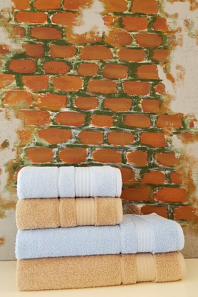 Özdilek Piece Bath Towel Set - Blue Beige