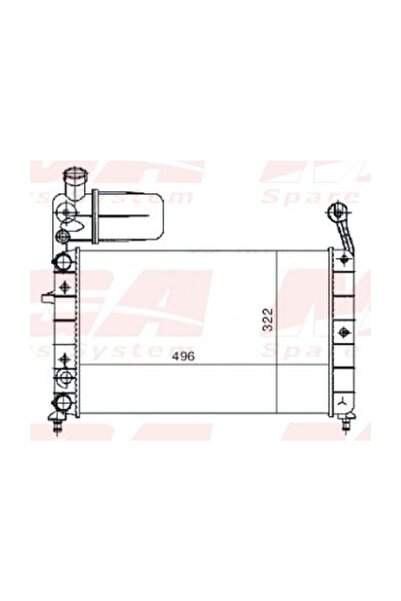 MGA Su Radyatoru Mekanik ( Fiat : Tempra Tipo 1.4 16 Karbb. Nac Bidonlu 90-93 ) 498x322x32 - -80400