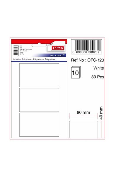 Tanex Ofc-123 White Office Label - 48X80 (30)