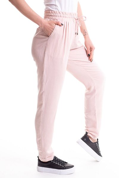 STAMINA Women's Powder Waist Elastic Waist Pocket Lace-up Trousers 4Kt0447