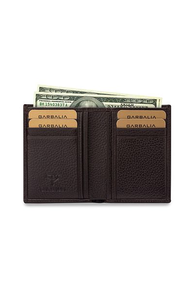 Garbalia Кафяв мъжки портфейл от естествена кожа UTAH101