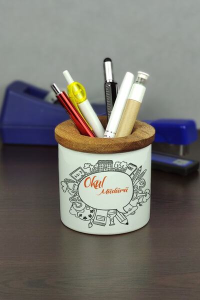 Hediyelen حامل قلم سيراميك لمدير المدرسة