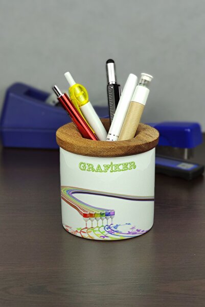 Hediyelen Suport pentru stilou din ceramică grafică