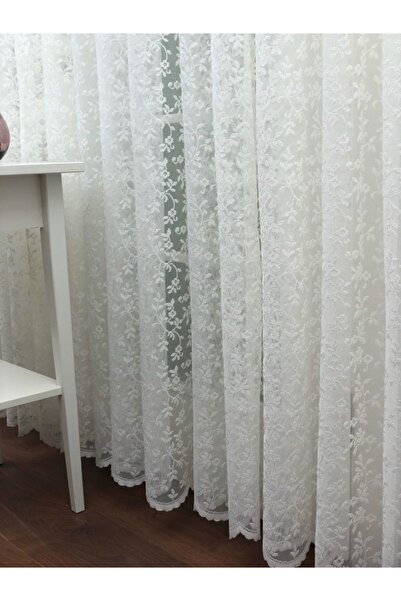 Esse Home Özel Örme Dokulu Dantel Tül Perde & Kruvaze Perde 250x260 Seyrek Pi...