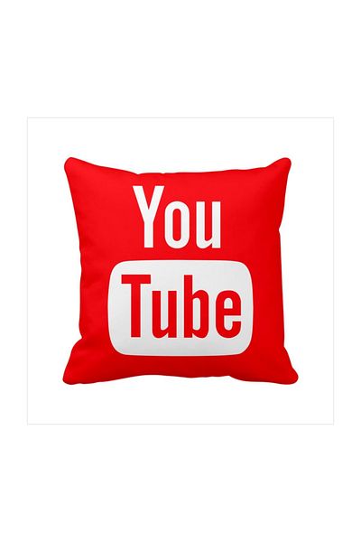 ASR Youtube Red Social Media Pillow