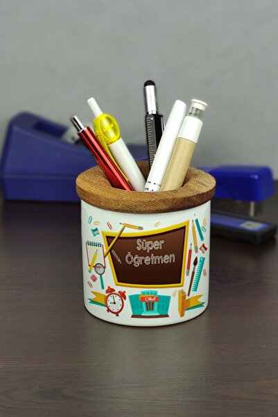Hediyelen Suport pentru stilou din ceramică Super Teacher