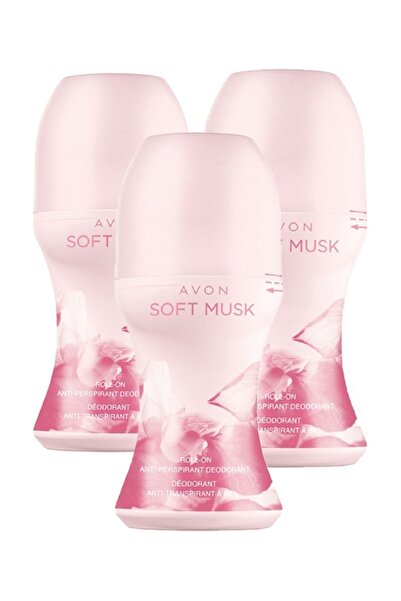 AVON Soft Musk Kadın Antiperspirant Roll On Deodorant Üçlü