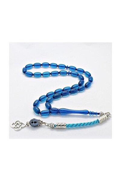 RD EKOAVM Tăietură de orz Kazaz cu ciucuri, chihlimbar polonez, albastru