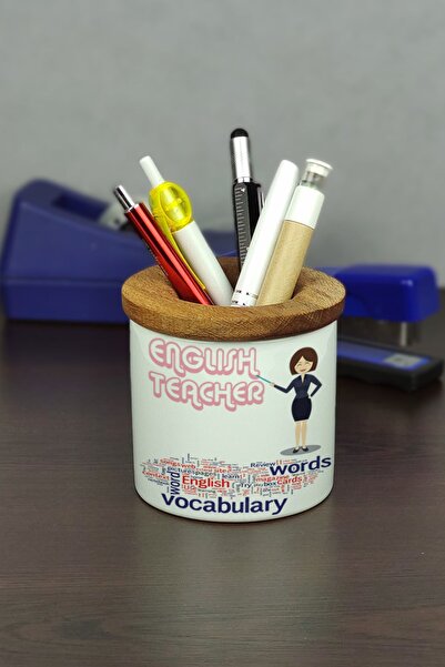 Hediyelen Suport pentru stilou din ceramică Teacher English