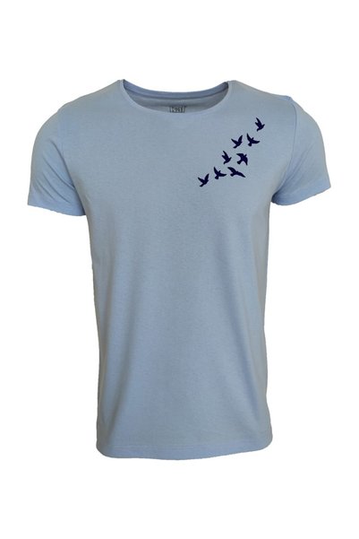 Raf Coll Unisex plava Štampano majica