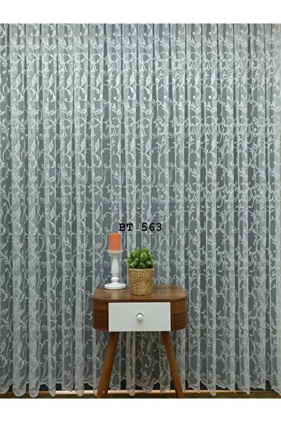 Esse Home Özel Örme Dokulu Tül Perde, 100x260, Seyrek Pile, 1/2