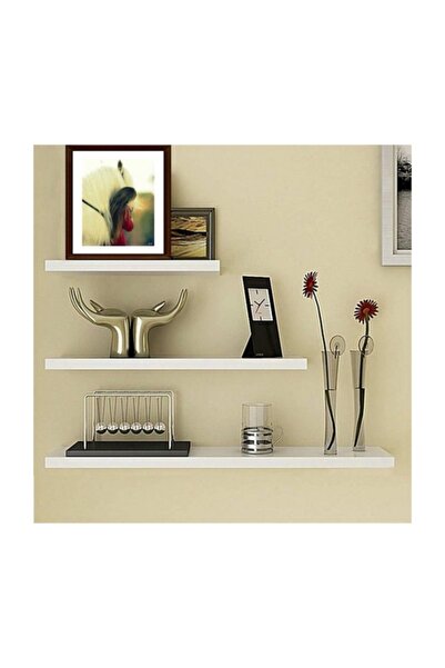 RAFKESTİR 3 Lü Raf Set ( 60 - 50 - 40 ) Beyaz ( Parlak )