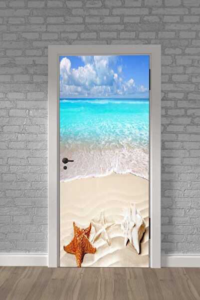 Naz Konsept Deniz Kabuğu Manzaralı Kapı Kaplama Folyoları