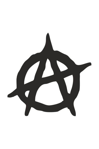 Generic Brand 14x14 Cm Anarchy Logo Sticker - 00215