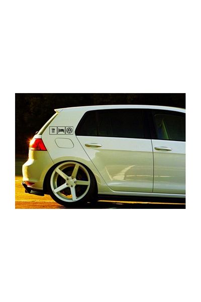 TSC Autocolant Vw Sleep Eat Eat Car Pastă 30cm