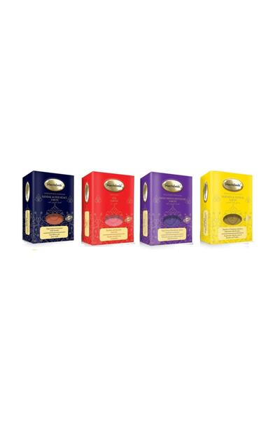 Mecitefendi Special Scented 4-Piece Soap Basket (SANDAL UD, JASMINE VANILLA, ROSE EXTRACT, WILD FOREST FRUITS)