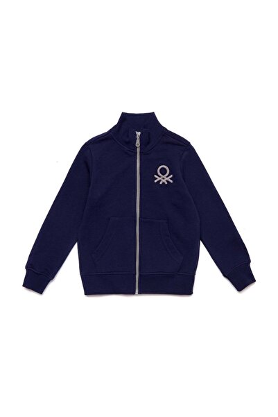 United Colors of Benetton Navy Blue Kids Benetton Logo Sweatshirt