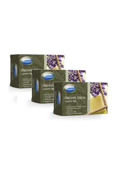 Mecitefendi 3 Pieces Organic Lavender Oil Soap 125 gr