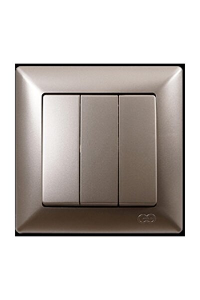 Günsan Günsan Ambiance Metallic Beige 3-Piece Switch Visage Series