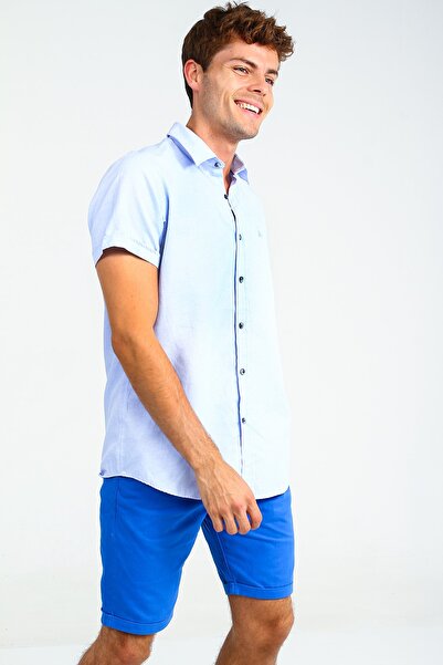 Collezione Erkek Açık Mavi Regular Gömlek