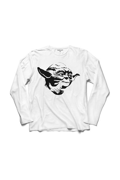 Kendim Seçtim Μακρυμάνικο μπλουζάκι Unisex White Star Wars Yoda Star Wars 2