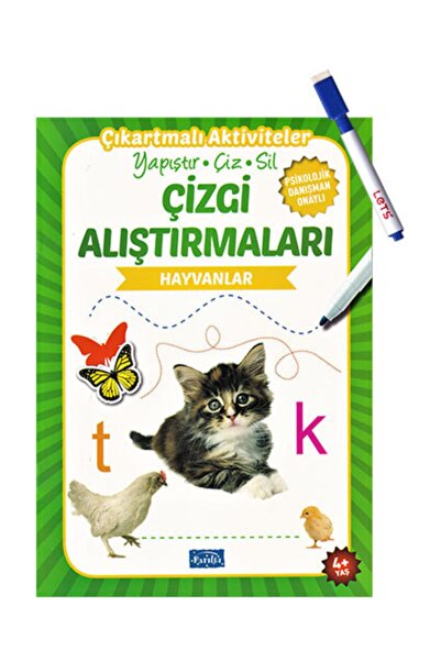 Parıltı Yayıncılık Write Erase Line Exercises Animals