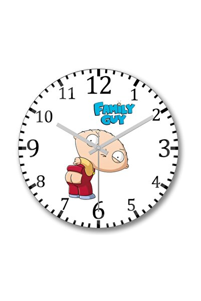 Baskı Dükkanı Family Guy Stewie zidni sat od zakrivljenog stakla