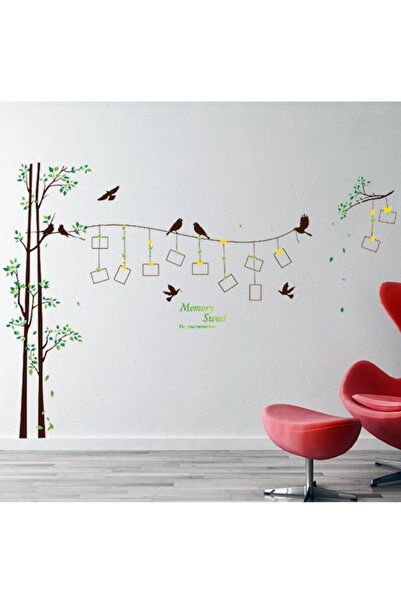 CRYSTAL KIDS Fotoğraf Resim Çerçeveli Ağaç Ev Dekorasyonu Duvar Dekoru Sticker