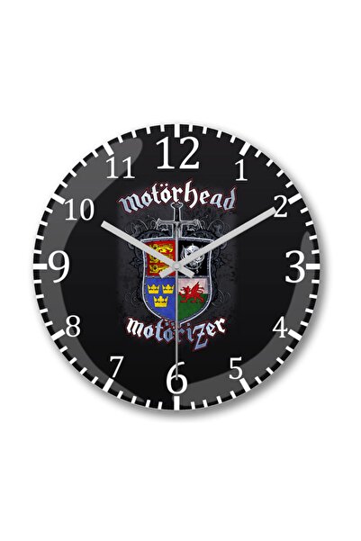 Baskı Dükkanı Motörhead Motörizer Wall Clock Curved Real Glass