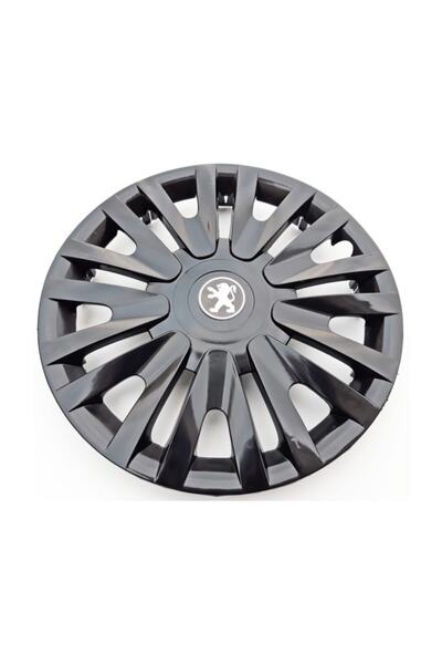 Seta 13'' Inç Peugeot Jant Kapağı 4 Adet Çelik Jant Görünümlü Parlak Siyah - Kırılmaz Esnek