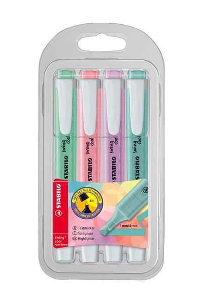 Stabilo Highlighter Swing Cool Pastel 4-Piece 275/4