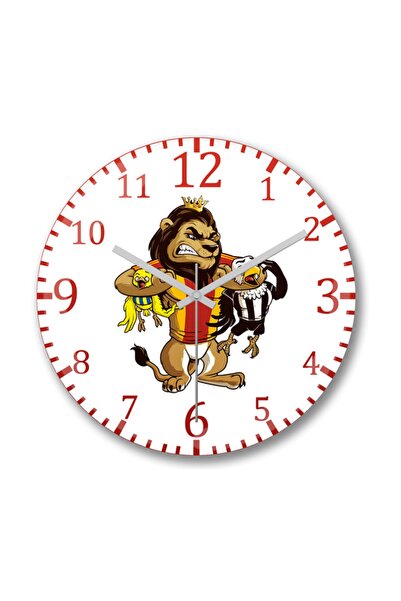 Lion Eagle Strangles Canary Wall Clock Curved Real Glass