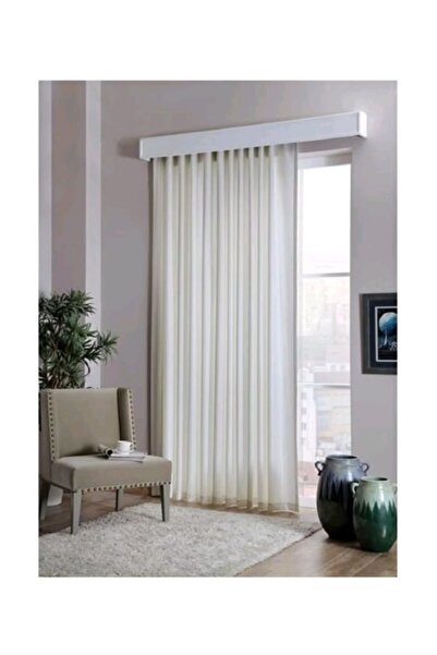 Taç Saten Güneşlik Perde Beyaz