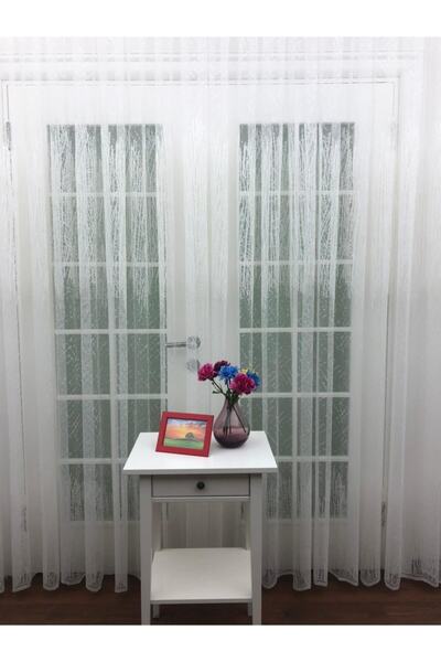 Esse Home Perdele din tul din dantelă cu model sport, 500x260, plisat rar, 1/2