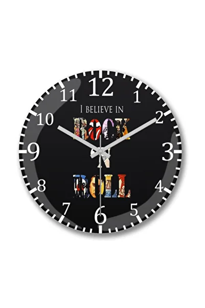 Baskı Dükkanı Rock in Roll Wall Clock