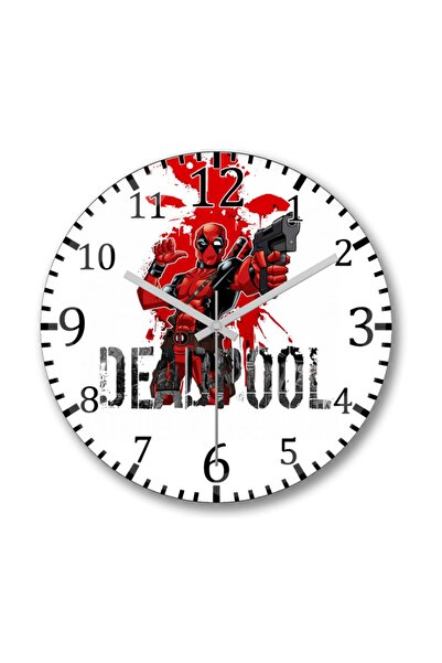 Baskı Dükkanı ديدبول (2) ساعة حائط من الزجاج الحقيقي المنحني